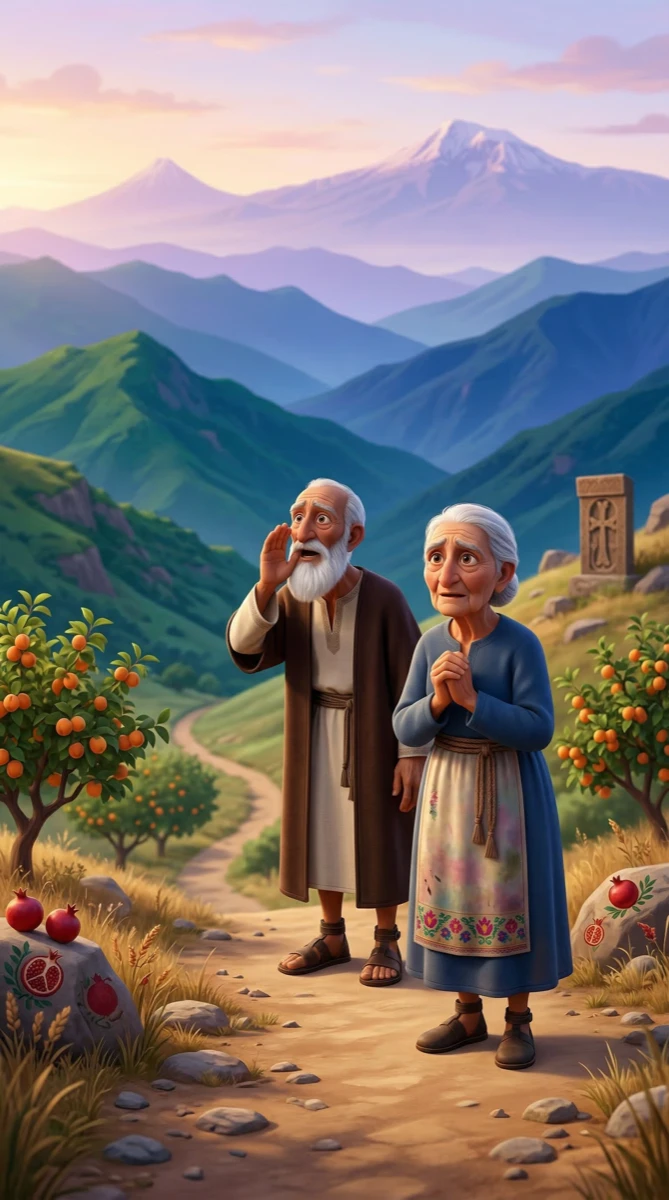 Armenian village at dawn