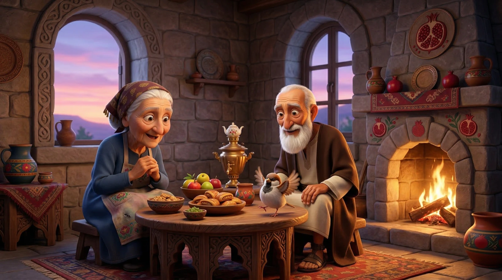 The Sparrow's Gift — story illustration